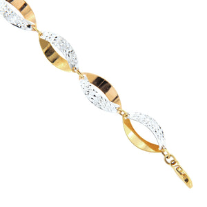 Bracciale Donna in Oro 2 Colori Diamantato