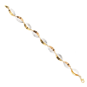 Bracciale Donna in Oro 2 Colori Diamantato