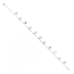 Bracciale Donna in Oro Bianco con Cuori