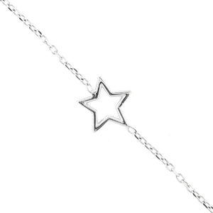 Bracciale Donna in Oro Bianco con Stella