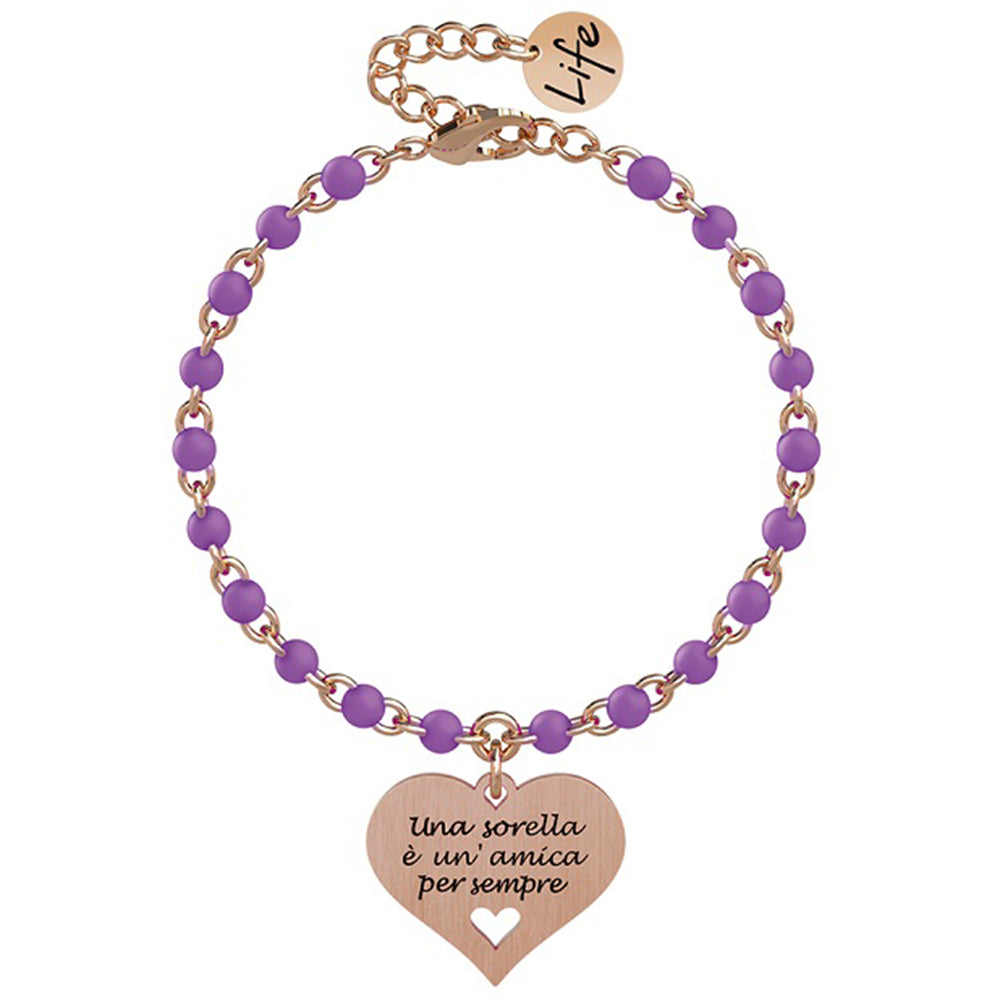 Bracciale Family Cuore Sorella Rose Life 731823 Kidult