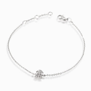 Bracciale Femminuccia Le Briciole Oro Bianco con Pavè di Diamanti Le Bebè 