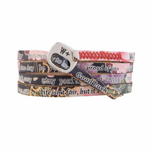 Bracciale Giapponese Nero Printes Collection Pelle WP214 - We Positive   