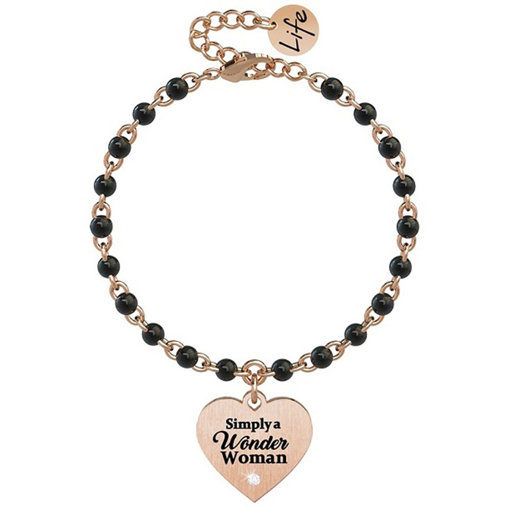 Bracciale Love Cuore Wonder Woman Rose Life 731821 Kidult