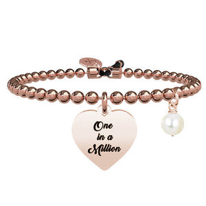 Bracciale Love Cuore con Perla Rose Life 731429 Kidult