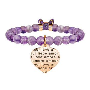 Bracciale Love Life Cuore Rose Ametista 731131 - Kidult