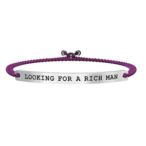 Bracciale Love Life Looking For a Rich Man Purple 731150 - Kidult