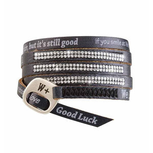 Bracciale Luxyry Swarovski Nero SW005 - We Positive    