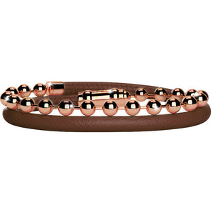 Bracciale Marrone Rose Myworld Charms BWLBRM02 - Rebecca Gioielli 