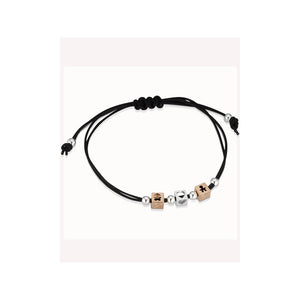 Bracciale Maschietto e Femminuccia I Dadini Nero DLB053 - Le Bebè 