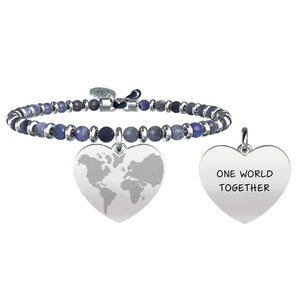 Bracciale Nature Cuore Globo Sodalite Blu Life 731434 Kidult