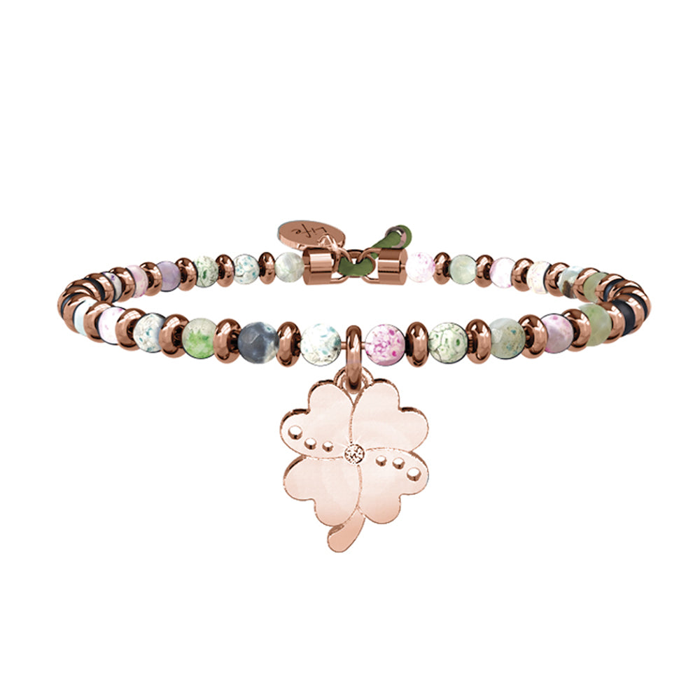 Bracciale Nature Quadrifoglio Rose Agata Life 731432 Kidult