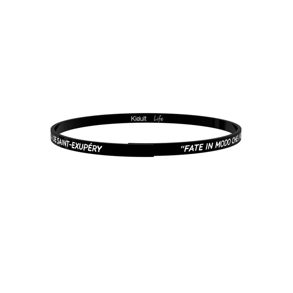 Bracciale Nero Philosophy  A. de Saint-Exupéry Life 731738 Kidult