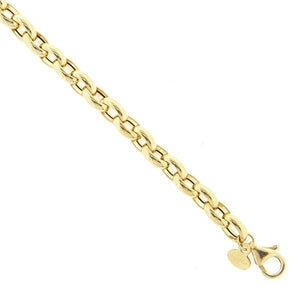 Bracciale Oro Giallo Rolo Ovale Vuoto