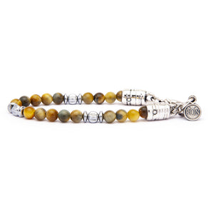 Bracciale Unisex 6 mm Occhio di Tigre Oro Portonovo