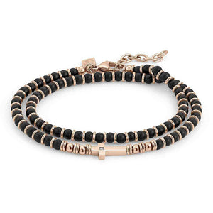 Bracciale  Unisex Acciaio Rose Doppio Giro Instinct Onice Opaco Nomination