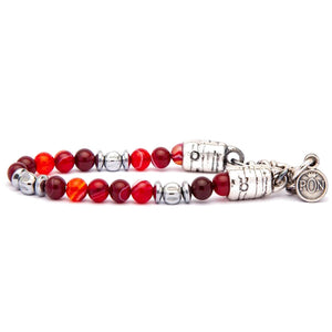 Bracciale Unisex Argento Vintage Rosso Portonovo