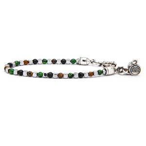 Bracciale Unisex Cubetto 4 mm Malachite Occhio di Tigre Onice Portonovo