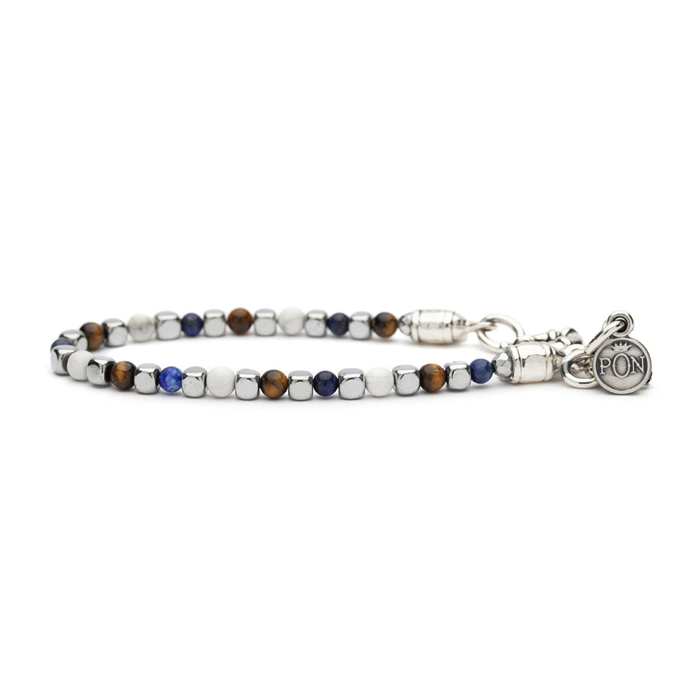Bracciale Unisex Ematite Bianco Occhio di Tigre Lapis Portonovo