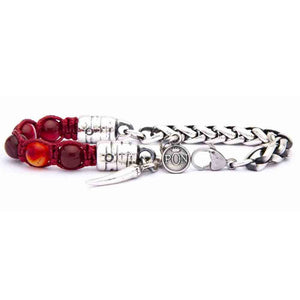 Bracciale Unisex Filo Rosso Pietre Rosse Portonovo