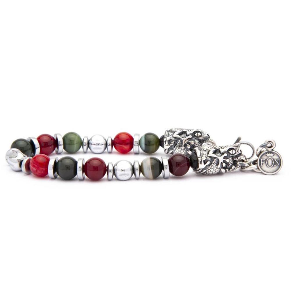 Bracciale Unisex Geco Rosso Variegato Camouflage Portonovo