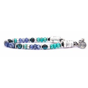 Bracciale Unisex Genesi dischetto Sodalite Petrolio Cipolla Verde Smeraldo Portonovo