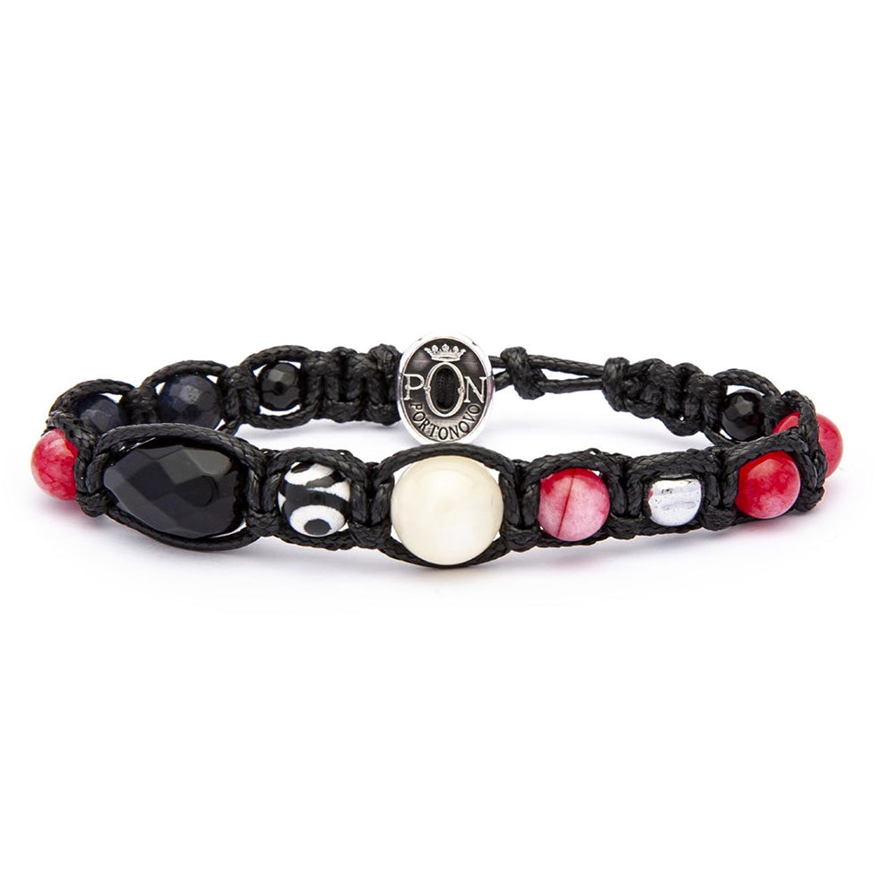 Bracciale Unisex Koral Onice Agata Rossa Portonovo