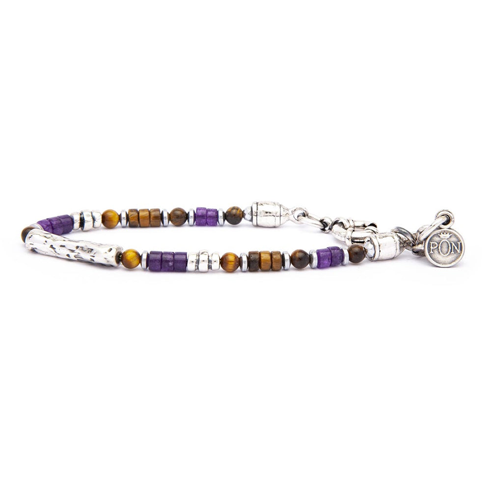 Bracciale Unisex Materia Viola Occhio di Tigre Portonovo