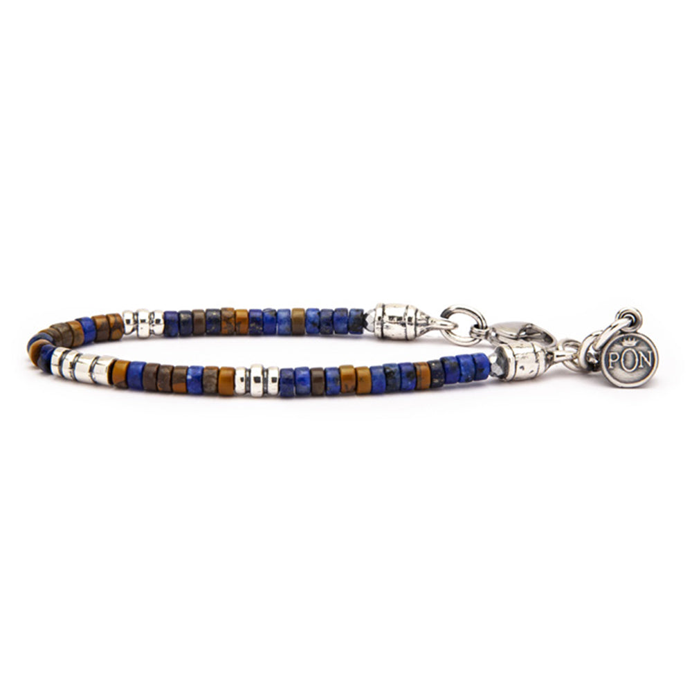 Bracciale Unisex Mono Giro Reef 4 mm Lapis Occhio di Tigre Portonovo