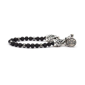 Bracciale Unisex Monogiro Pietra Lavica Ematite Portonovo