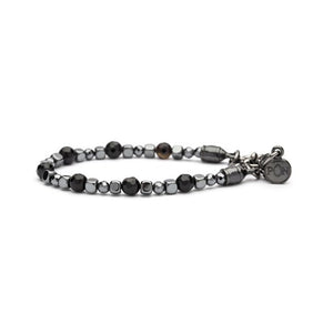 Bracciale Unisex Monogiro Ematite Antracite Nero Portonovo