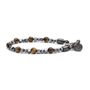 Bracciale Unisex Monogiro Ematite Antracite Occhio di Tigre Portonovo