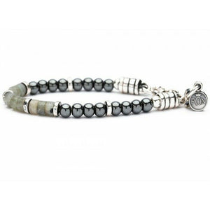 Bracciale Unisex Monogiro Ematite Labradorite Portonovo