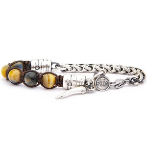Bracciale Unisex Occhio di Tigre Oro e catena Portonovo
