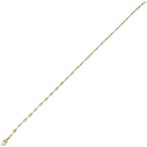 Bracciale Unisex Oro Bianco e Giallo