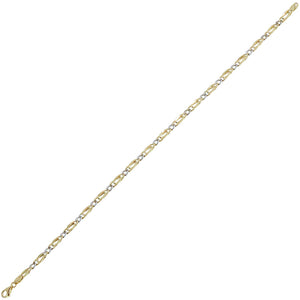 Bracciale Unisex Oro Giallo e Bianco