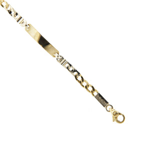 Bracciale Unisex Targa in Oro Bicolore