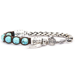 Bracciale Unisex Turchese e catena Portonovo