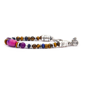 Bracciale Unisex Valetudo centrale Fucsia Occhio di Tigre Portonovo