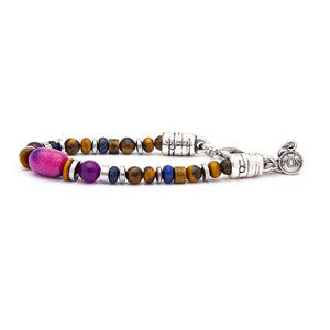Bracciale Unisex Valetudo centrale Fucsia Occhio di Tigre Portonovo