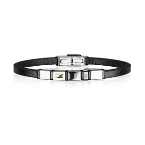 Bracciale Uomo 9K con Zircone Nero TJ1982 - Breil