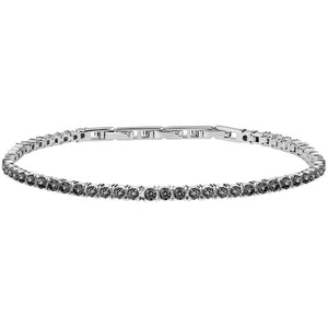Bracciale Uomo Acciaio Alfa Pietre Nere Morellato