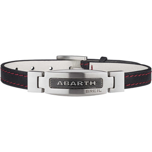 Bracciale Uomo Acciaio Bilux Silver e Pelle Abarth Breil - TJ1889