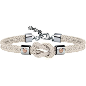 Bracciale Uomo Acciaio Corda Bianca 9K Breil  