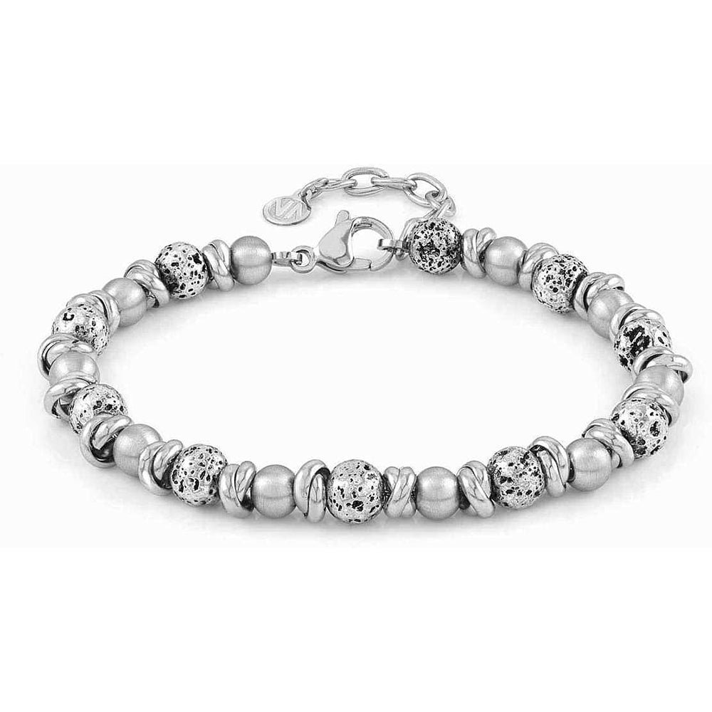 Bracciale Uomo Acciaio Instinct Vulcano Anelli Sfere e Lava Nomination