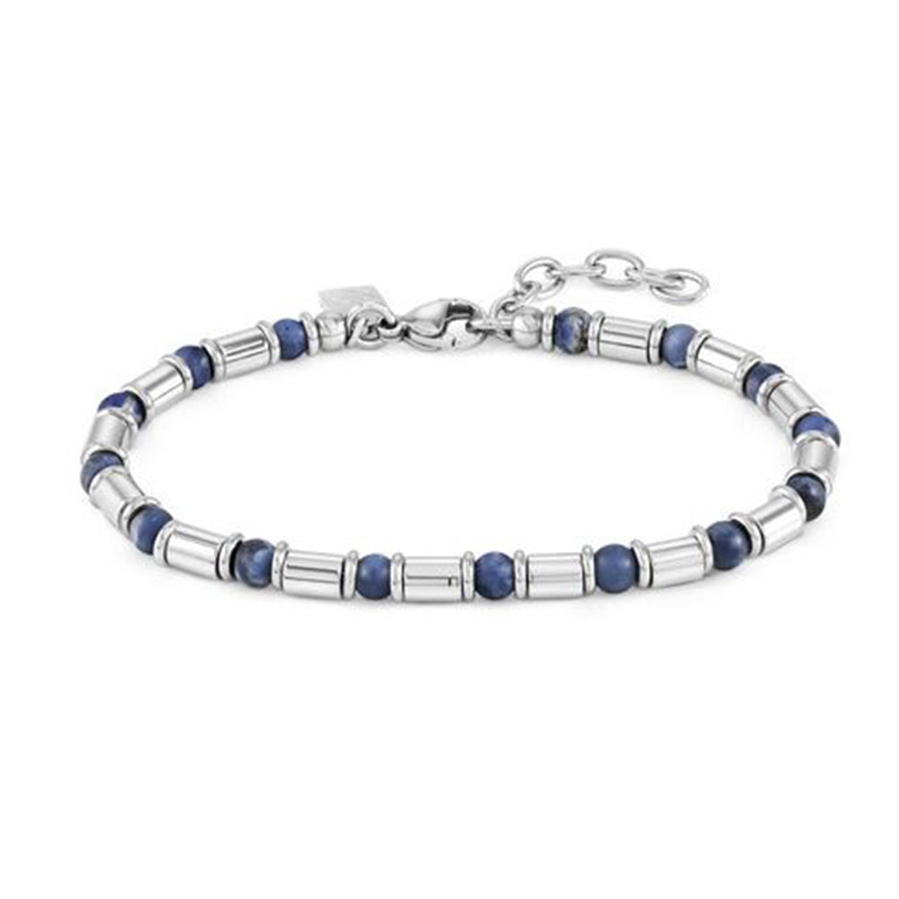 Bracciale Uomo Acciaio Instinct ed Stones Pietre Sodalite Nomination