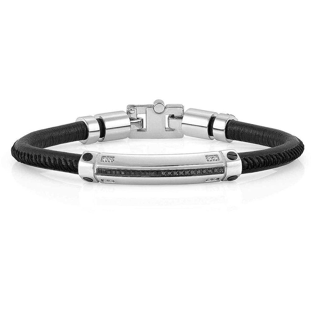 Bracciale Uomo Acciaio Ip Nero Gentleman Nomination