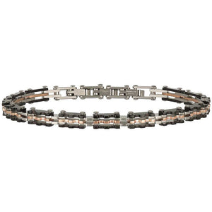Bracciale Uomo Acciaio Ip Rosa Ip Nero Snood TJ2123 - Breil   