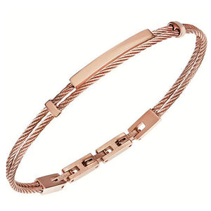 Bracciale Uomo Acciaio Loop 2 Fili Rose Breil