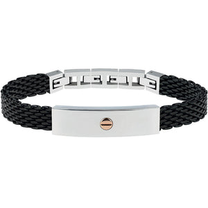 Bracciale Uomo Acciaio Nero Elemento Rose 9K Ext Breil
